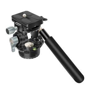 Double Panoramic Fluid Tripod Head With 90º Tilt And 720º Rotation Quick Release Plate Handle Set Detachable Flexible