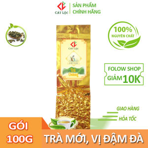 Trà ô long/ oolong/ olong Cát Lộc nguyên chất vị đậm đà hài hòa nguyên liệu làm trà sữa ngon - Gói 100g
