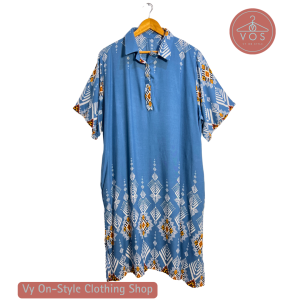 Vy Plus Size Casual Polo Dress/Midi Dress with Two side Pockets for Women 2xl-3xl