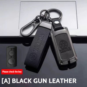 YAMAHA Leather Car Key Cover Case Zinc Alloy Smart Remote Keychain Shell Protect Auto Accessories for Nmax155/Y16ZR/XMAX/Y16/NVX155/AEROX
