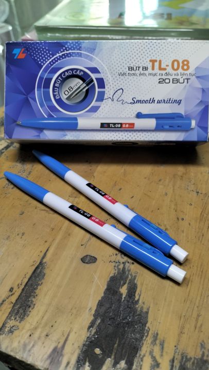 5 cây Bút bi Thiên Long TL-08, mực xanh, đầu bút 0.8mm | Lazada.vn