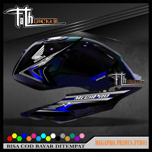 STRIPING HOLOGRAM MEGAPRO PRIMUS - STIKER STRIPING VARIASI HONDA MEGAPRO PRIMUS variasi stiker mp hologram (Special sudah dipotong/ kiss cut) - CODE FTH01