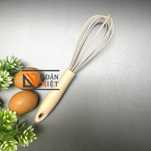 [Sắc Màu] Cây Đánh Trứng Phới trộn Bột Silion. Dụng cụ làm bánh pha chế dùng khấy nguyên liệu chất lỏng phù hợp gia đình