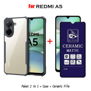 Paket 2in1 Case Fusion For Redmi A5 Free Tempered Glass Layar - FORMASI ACC