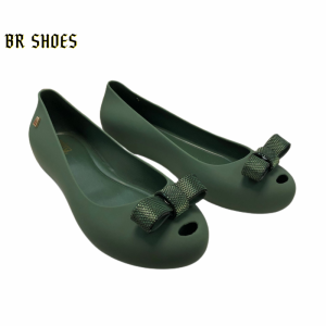 Melissa Official Store Women Shoes Small Bow Detail Fishtoe Shoes Low Vent Women Flats Ballet Shoes Women Casual Shoes