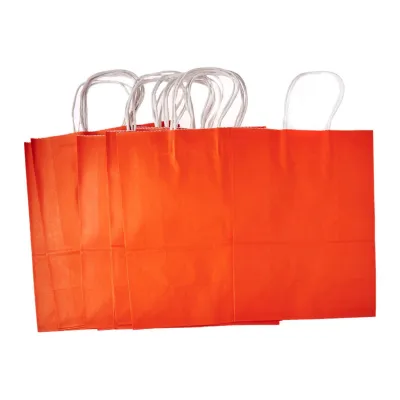 CGS 21x27x11cm Kraft Paper Bag (Bright Red) (12 PCS)