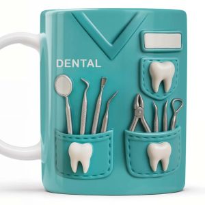 [Custom Dentist Mug]Personalized Dentist Coffee Cup with Name & Logo 11oz Ceramic Doctor Water Mug Gift for Dentist2026