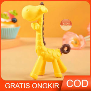 Mainan Anak  T186 TEETHER GIRAFFE Mainan Teether Bayi Bentuk Jerapah Lucu Gigitan Bayi Lembut