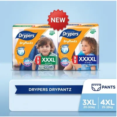 [SUPER PROMO] Drypers Drypantz Baby Pants Diapers (XXXL20s/XXXXL18s) - Single Pack