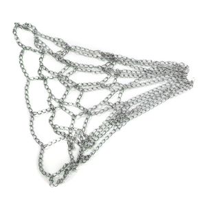 SOULASE Professional Basketball Net Galvanized Steel Metal Chain Basketball Net With S-hooks Tighten Hooks Rustproof Galvanized Iron Basketball Hoops Basketball Ball Ring Bag Chicago Bulls Boston Celtics Cleveland Cavaliers