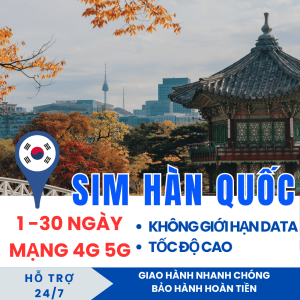 Sim / eSIM Du Lịch Hàn Quốc  Jeju  Busan  Seoul 2GB/Ngày – Không Giới Hạn Tốc Độ Thường Dùng Mạng Thả Ga 1–30 Ngày . FREESHIP - CHƯA KÍCH HOẠT