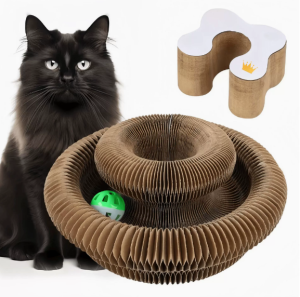 Piano cat scratching board toy with bells corrugated paper scratching cat toy