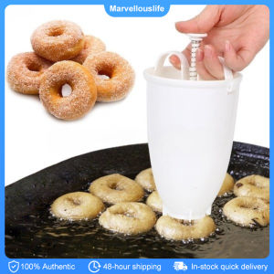 Portable Donut Maker Mould Manual Waffle Dispenser Doughnut Machine Plastic Donut Mould Kitchen Tools