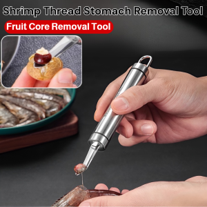 Shrimp Thread Stomach Removal Tool Stainless Steel Shrimp Wire Remover Fruit Core Removal Tool
