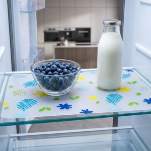 OOC Transparent Kitchen Cabinet Mat EVA Waterproof Flower Cuttable Mat Shoe Cabinet Mat Dust-proof Protective Pad Dining Table