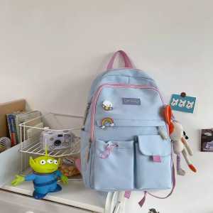BStore [COD] Tas Ransel Populer 2025 Ransel Korea Murah Tas Punggung Perempuan Dewasa Sederhana Backpack Sekolah SD SMP SMA Ransel Wanita Remaja Pria Wanita Gendong Cewek Kasual Model Kekinian Korean Style