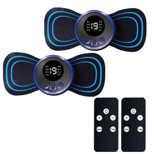 【รุ่นรีโมทอัพเกรด】เครื่องนวดคอ แบบสติกเกอร์ติด ชาร์จ USB บรรเทาอาการปวดกล้ามเนื้อ กระดูกสันหลัง