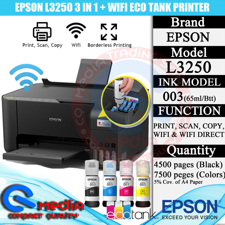 Epson EcoTank Wi-Fi All-in-One Ink Tank Printer PRINT COPY SCAN WIFI ...