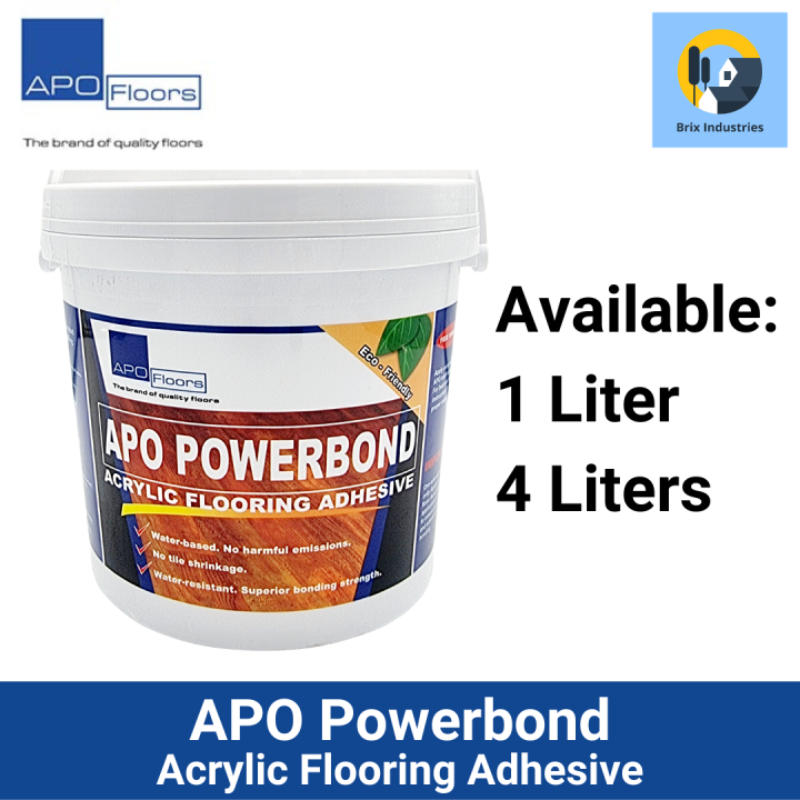 APO Powerbond Acrylic Flooring Adhesive 1.25kg or 5kg WaterBased Water