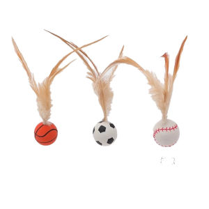 BÓNG ĐỒ CHƠI CHO MÈO CÓ LÔNG GÀ ĐỒ CHƠI CHO MÈO XÃ STRESS