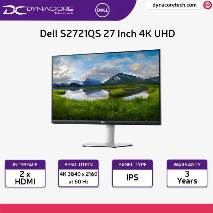 Dell S2721QS 27 Inch 4K UHD (3840 x 2160) IPS Ultra-Thin
