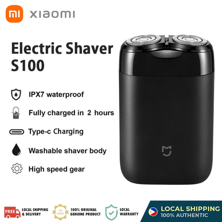 Mi Razor White Xiaomi Mijia Electric Shaver S100 Portable Men Razor Beard Trimmer IPX7 ...