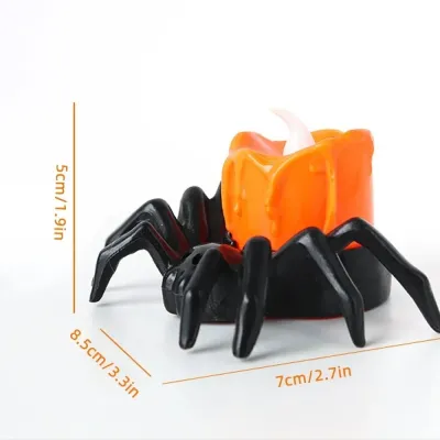 Spider Pumpkin Lamp Candle LED Light Halloween Decorations Lantern Party Atmosphere Light Ornaments