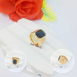 CINCIN COWO PRS01 TITANIUM PERSEGI DESAIN COLLOR FASHION ANTI KARAT DAN ANTI LUNTUR (COD)