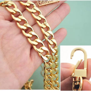 Fashion Chain Sling Strap for Bag Accessories Replacement Leather Bag Handbags Gold Chain Straps Thin Metal Strap for Phone Case