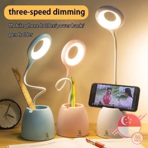 SG LOCAL⚡️Led Table Lamp Creative Elephant Charging Plug-in Dual-Use Three-Color Temperature Adjustable Learning light