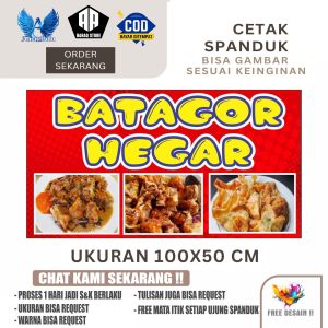 Cetak Spanduk Banner Batagor Hegar Costom Desain