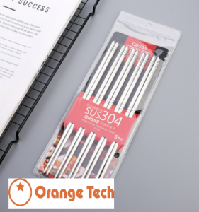 Stainless Steel High Quality 304 Gold Silver 5 Pair Chopstick Sets Gift Sets 23cm CS 07 [READY STOCK KL]