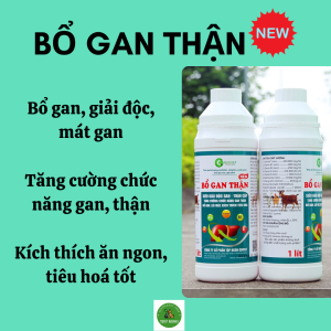 BỔ GAN THẬN NEW Goovet bổ gan giải độc gan thận mát gan dùng trong chăn nuôi gia súc gia cầm chai 1 lít