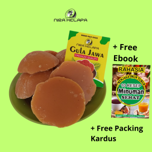Nira Kelapa Gula Jawa Merah 1Kg Asli Jogja Bonus Resep Minuman Sehat