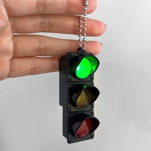 TANTUANG Pedestrian Design Mini LED Keychain Simulated Style Mini Size Simulated Signal Light Portable Light-Up Function Light-Up Bag Charm For Kids