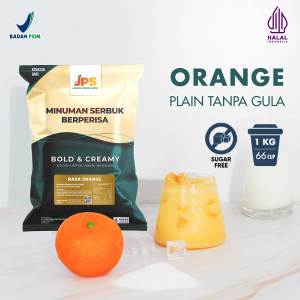 Bubuk Minuman Orange Plain Tanpa Gula 1 kg - Serbuk Jeruk Premium JPS [plain-fruit]