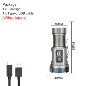 Asafee LED Strong Light Mini EDC Tiki Flashlight Lightweight Torch Easy Carry Lamp Rechargeable Lantern Magnetic Waterproof Camp