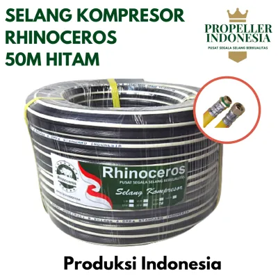 Selang Kompresor Paket Hitam RHINOCEROS 50M Selang Kompresor Angin Selang Kompresor Air