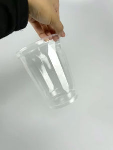 แก้ว32oz. ทรงเหลี่ยมเพชร ปาก116 แก้วพลาสติกใส แก้วน้ําพลาสติก บรรจุ 50 ใบ/แถว