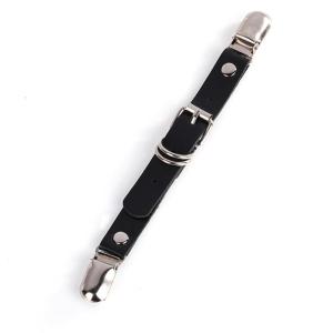 Women Double-Headed Garter Clip Faux Leather Belt Lingerie Thigh Suspender Strap