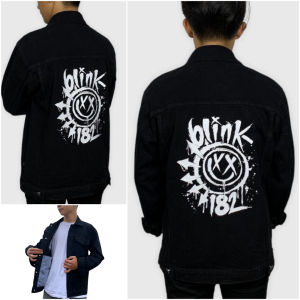 Jaket Jeans Denim Sablon Gambar Belakang - BLACK PREMIUM QUALITY BEST SELLER