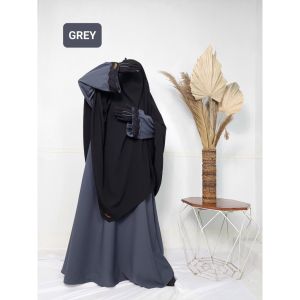 Baju lebaran Abaya basic arain jumbo elegan