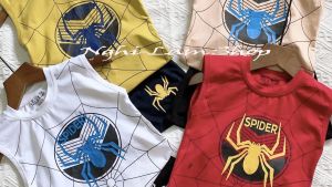 Bộ quần áo sát nách bé trai in hình bò sữa chất liệu thun cotton 100% co giản 4 chiều cho bé từ 8-25kg