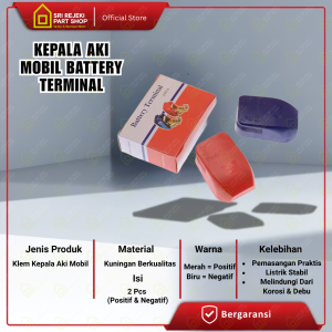 Kepala Aki Mobil Klem Terminal Klem Accu Mobil Quick Release Kuningan Dengan Pelindung Kepala Aki