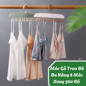 Móc Treo Đồ Đa Năng 8 Móc Xoay 360 Độ Tiết Kiệm Không Gian - Móc Treo Thắt Lưng Đồ Lót