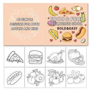 Mini Food Fruit Coloring Book Creative Montessori toy Filling Color Book Drawing Doodle Book Educational Gouache Graffiti Book Children Drawing Toy