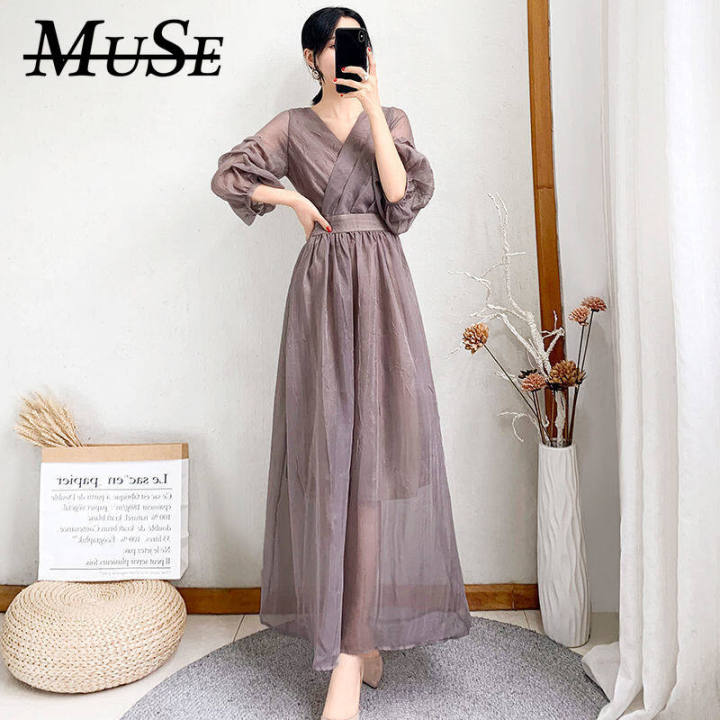Muse Dress Women Korean Style Summer New Women Solid