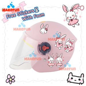 3-15 Years Old Motorcycle Half Face Helmet For Kids Girls Free Stickers Safety Protection Cartoon DIY
