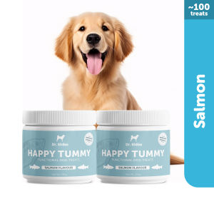 Dr Shiba Happy Tummy Double Delight Healthy Dog Treats Supplement Snacks for Pets with Dog probiotics Dog Multivitamins Dog Supplements Appetite Booster for Dogs and more: Puppy Food/ Adult Dog Food that Promotes Digestive Health and Wellness