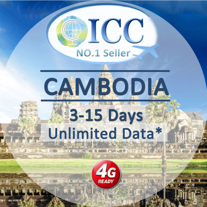 ICC Cambodia 315 Days Unlimited Data SIM/Cambodia SIM Card Lazada